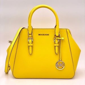 Michael Kors Charlotte Citrus LG Leather Satchel